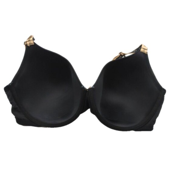 Cacique Lane Bryant Womens Smooth T Shirt Bra Lined U/W Straps 42C Black - Picture 5 of 6